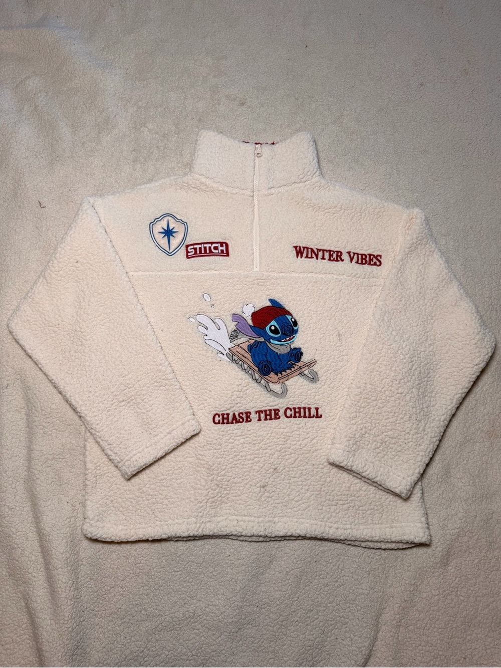 Disney Stitch Fleece Pullover M